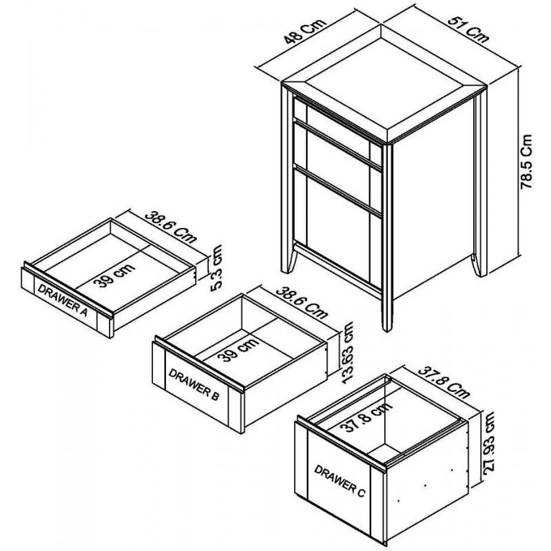 Alesund Grey Filing Cabinet
